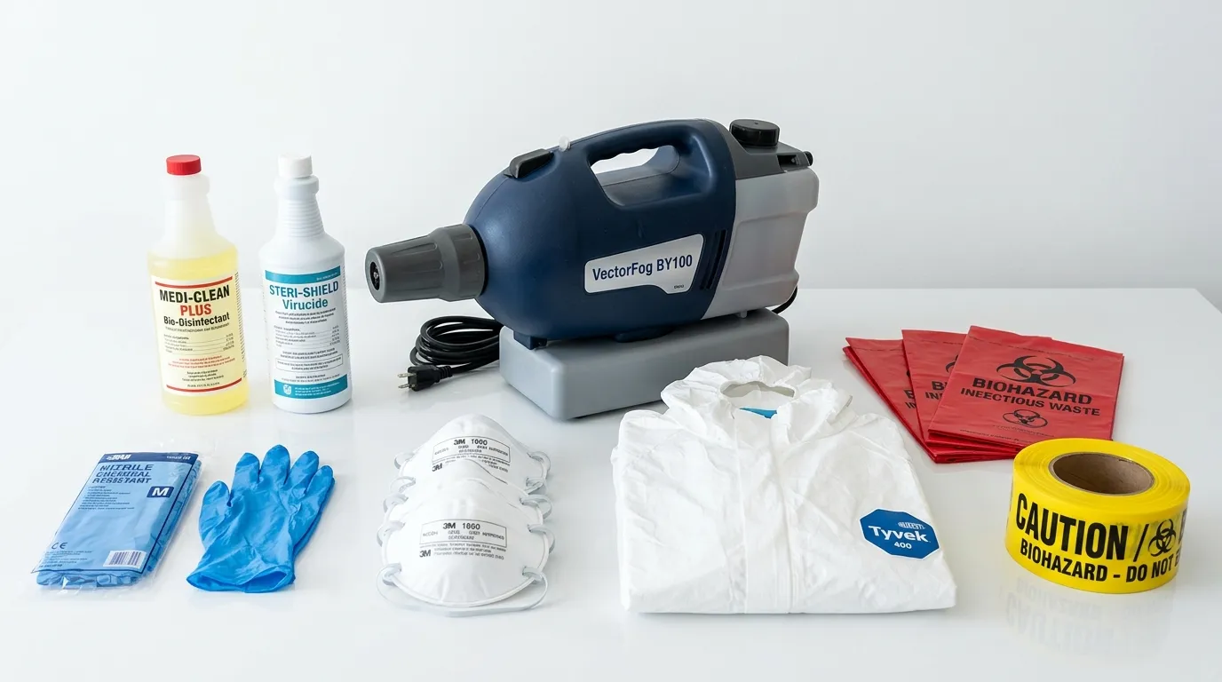 Professional biohazard remediation crew working in Bryn Mawr